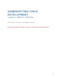 Samenvatting Child Development, Laura E. Berk.doc
