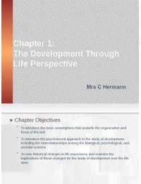 development Psychology :The Development Through Life Perspective