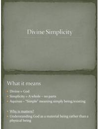 Divine Simplicity Summary (Philosophy A2)