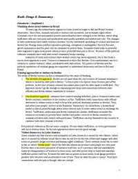 Samenvatting Drugs and Democracy in Rio De Janeiro&colon; Trafficking&comma; Social Networks&comma; and Public Security