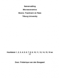 Microeconomics - Boone, Trautmann en Raes