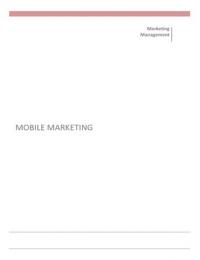 Social media and mobile marketing