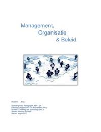 Management, Organisatie en Beleid - individuele deel