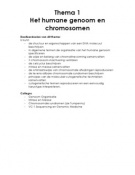 Blok van Cel tot Molecuul; Thema 1 Het humane genoom en chromsomen