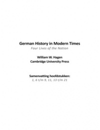 German History in Modern Times: Four Lives of the Nation - H1, 6-9, 11, 13-21