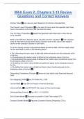 M&A Exam 2&colon; Chapters 3-10 Review Questions and Correct Answers