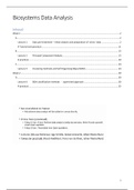 Summary Biosystems Data Analysis (XM_0078) - PART 1