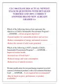 CLC 046 EXAM 2024 ACTUAL NEWEST  EXAM 50 QUESTIONS WITH DETAILED  VERIFIED AND 100&percnt; CORRECT  ANSWERS BRAND NEW ALREADY GRADED A&plus;