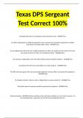 Texas DPS Sergeant Test Correct 100&percnt;
