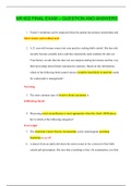 NR 602 FINAL EXAM &ndash; QUESTION AND ANSWERS