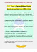 CNN Exam- Chronic Kidney Disease Questions and Answers &lpar;100&percnt; Pass&rpar;