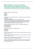 P&C License  ACTUAL EXAM 300 QUESTIONS AND CORRECT DETAILED ANSWERS &lpar;VERIFIED ANSWERS&rpar; &vert;AGRADE