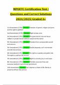 MPOETC Certification Test &vert; Questions and Correct Solutions 2024&sol;2025&vert; Graded A&plus;