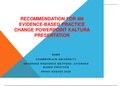 NR505NP Week 7&colon; Recommendation for an Evidence-Based Practice Change PowerPoint Kaltura Presentation &lpar;Answered&rpar; Latest 2020&sol;2021 Complete Solution&period;