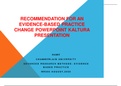 NR505NP Week 7: Recommendation for an Evidence-Based Practice Change PowerPoint Kaltura Presentation (Answered) Latest 2020/2021 Complete Solution.