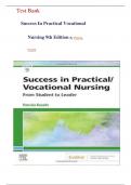 Test Bank Success In Practical Vocational Nursing From Student To Leader&lpar;10th Edition 2024 &rpar;By Patricia Knecht&vert;&vert; ALL CHAPTERS INCLUDED