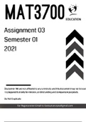 MAT3700 Assignment 3 Semester 1 2021 Solutions