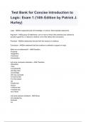  Test Bank for Concise Introduction to Logic&colon; Exam 1 &lpar;14th Edition by Patrick J&period; Hurley&rpar;
