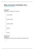 BIOL 133 EXAM 1 CHAPTER 1 TO 6 – QUESTION AND ANSWERS
