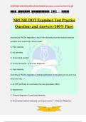 NRCME DOT Examiner Test Practice Questions and Answers &lpar;100&percnt; Pass&rpar;