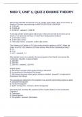 MOD 7&comma; UNIT 1&comma; QUIZ 2 ENGINE THEORY QUESTIONS WITH CORRECT ANSWERS