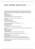 Test 3 - AUT230 - CH's 14&comma; 15&comma; 16 Questions and Answers 2024