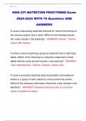 NGN ATI NUTRITION PROCTORED Exam  2024-2025 WITH 70 Questions AND  ANSWERS
