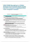 WGU D080 Managing in a Global Business Environment Study Guide for FVC1&comma;V4 and V3 Updated 2024 with complete solution