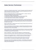 Solar Service Technician Questions and Answers 2024