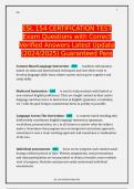 ESL 154 CERTIFICATION TEST Exam Questions with Correct Verified Answers Latest Update &lpar;2024&sol;2025&rpar; Guaranteed Pass