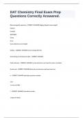 DAT Chemistry Final Exam Prep Questions Correctly Answered&period;