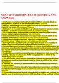     NRNP 6675 MIDTERM EXAM QUESTION AND ANSWERS