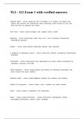 TLI - 112 Exam 1 with verified answers&period;