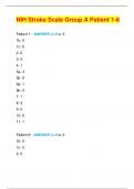 NIH Stroke Scale Group A Patient 1-6