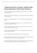  Arkansas Driver's License  Study Guide Exam Questions And Actual Answers&period;