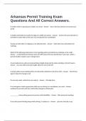 Arkansas Permit Training Exam Questions And All Correct Answers&period;