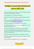 Firefighter 2 exam Practice Questions and Answers &lpar;100&percnt; Pass&rpar;