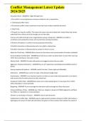 Conflict Management Latest Update  2024&sol;2025