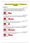 NURS 6501N Week 4 Quiz 1 - Question and Answers GRADED A&plus;