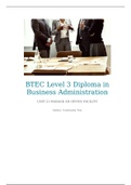 BTEC Level 3 Diploma in Business Administration  UNIT 21 MANAGE AN OFFICE FACILITY