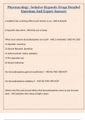 Pharmacology&colon; Sedative-Hypnotic Drugs Detailed Questions And Expert Answers