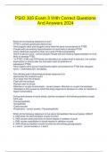 PSIO 305 Exam 3 With Correct Questions And Answers 2024