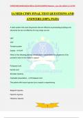 IA MED CFRN FINAL TEST QUESTIONS AND ANSWERS &lpar;100&percnt; PASS&rpar;