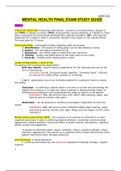 NURS 222 - MENTAL HEALTH FINAL EXAM STUDY GUIDE&period;