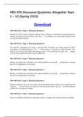 NRS 490 Discussion Questions-Altogether Topic 1 - 10
