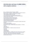 UGA Microbio Lab Exam -1 &lpar;MIBO 3500L&rpar; with complete solutions