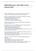 MIBO 2500 exam 1 with 100- correct answers 2024&period;