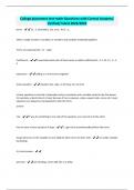 College placement test-math-Questions with Correct Answers&sol; Verified&sol; latest 2024&sol;2025