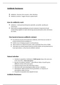 Antibiotic resistance summary (A-Level 2nd Year)