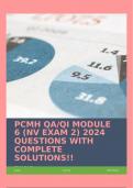 PCMH QA&sol;QI MODULE 6 &lpar;NV EXAM 2&rpar; 2024 QUESTIONS WITH COMPLETE SOLUTIONS&excl;&excl;